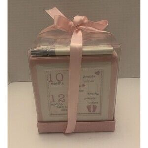 Child to Cherish New Baby Keepsake Piggy Bank, A Block to Grow Color Pink